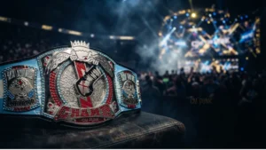 WWE Crown Jewel 2026 championship belt and Riyadh stadium backdrop