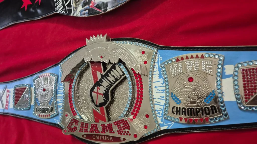 CM Punk 434 Spinner style replica championship belt with a rotating center logo