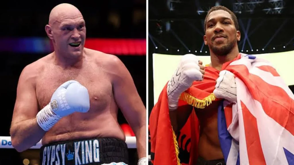 Tyson Fury and Anthony Joshua face to face at their London press conference